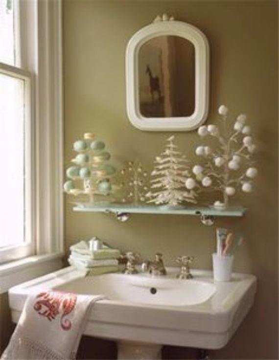 blue christmas bathroom decor Cute Bathroom Decorating Ideas For Christmas 2014 family