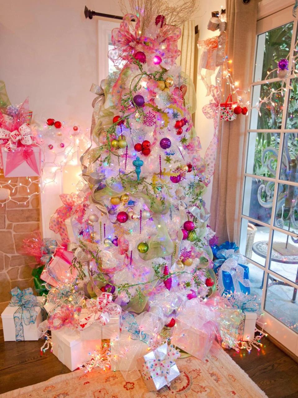 colorful christmas decor ideas 45 Colorful Christmas Tree Decorations Ideas Decoration Love