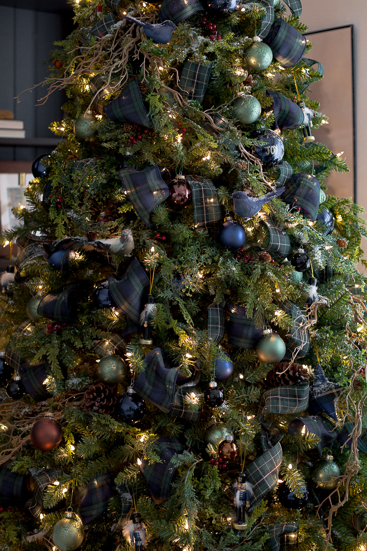 blue and green plaid christmas decor Green and Blue Plaid Christmas Trees