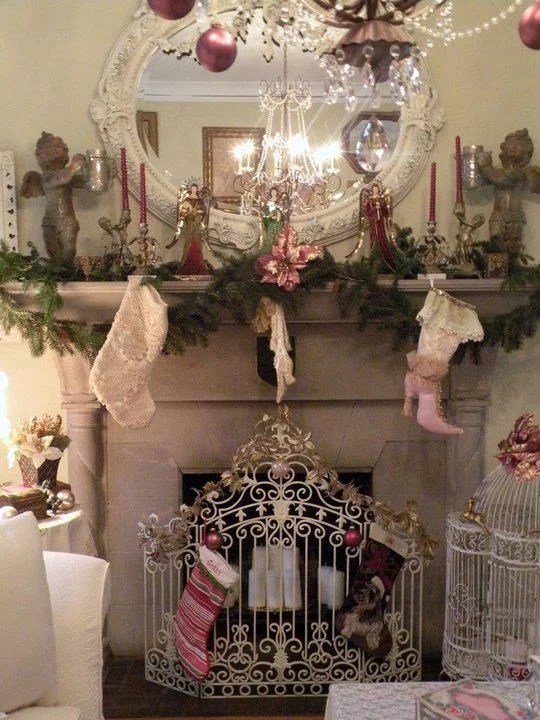 shabby chic christmas decor 30 Beautiful Shabby Chic Christmas Decorations Ideas Decoration Love