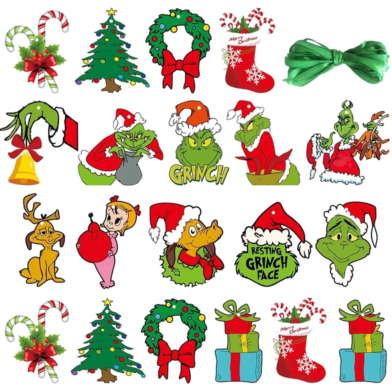 the grinch christmas tree decor Christmas Clearance The grinch 40 Pcs Tree Decorations Tree Decorations