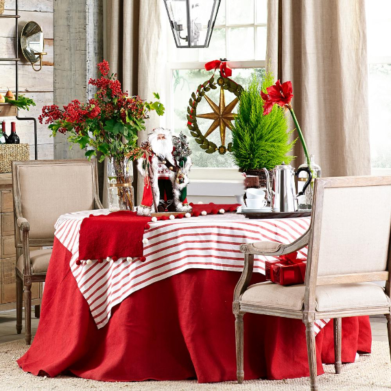 red and white christmas table decor 60 Christmas Dining Table Decor In Red And White family