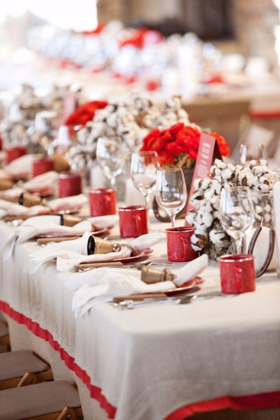 red and white christmas table decor 60 Christmas Dining Table Decor In Red And White family