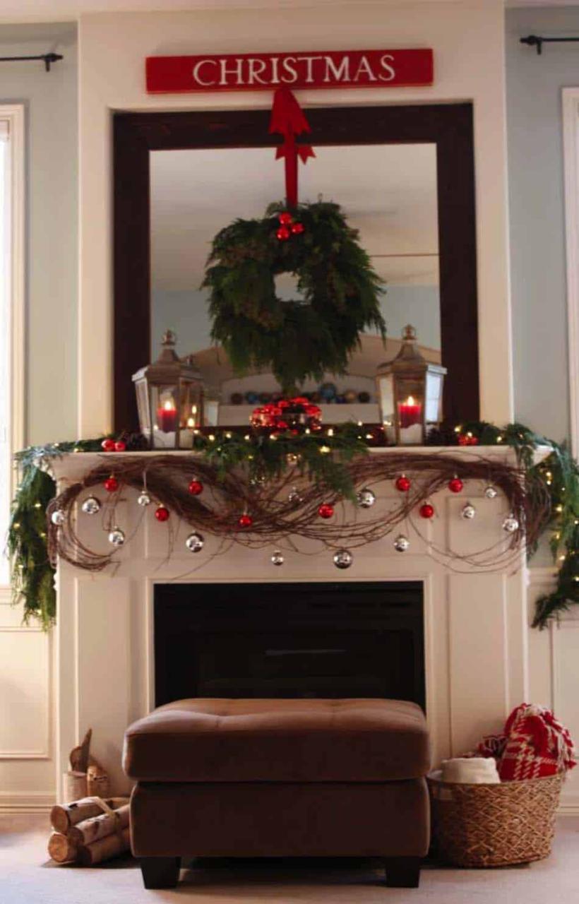 christmas mantel decorating ideas 50+ Absolutely fabulous Christmas mantel decorating ideas