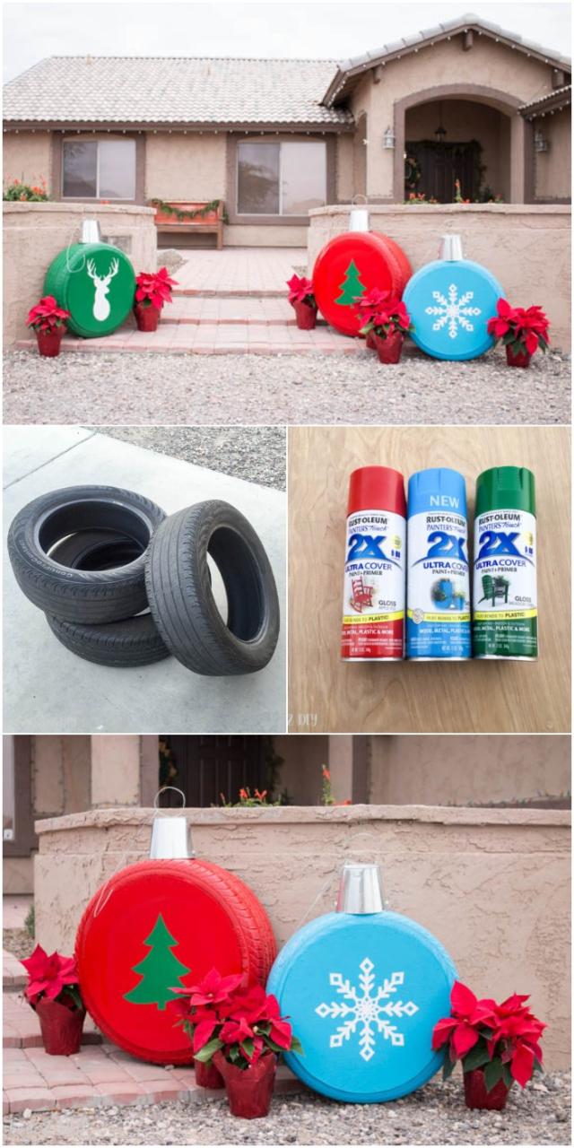 easy christmas decorations outdoor Cheap DIY Outdoor Christmas Decorations