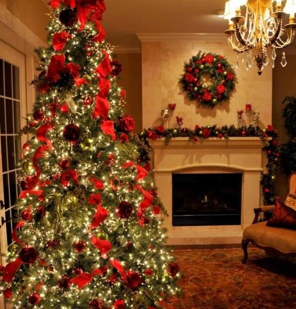 christmas decor on tree 125 Most Beautiful Christmas Tree Decorations Ideas Interior Vogue