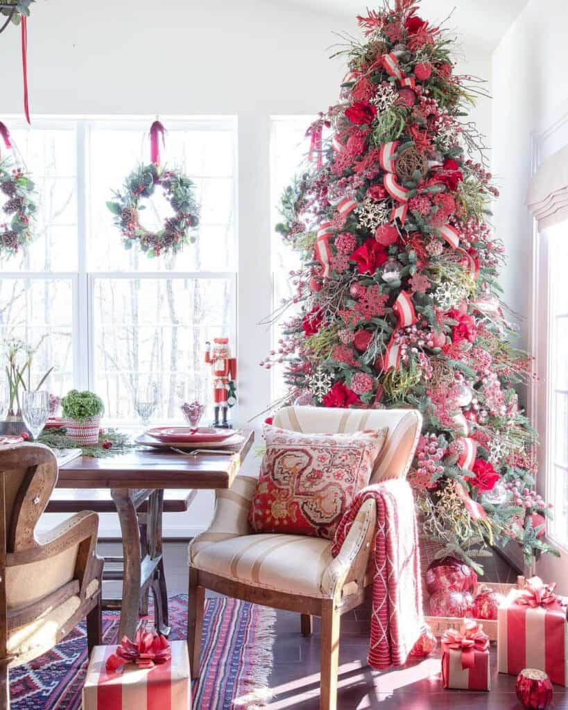 red christmas tree decor ideas Christmas Tree with Red Decor Soul & Lane