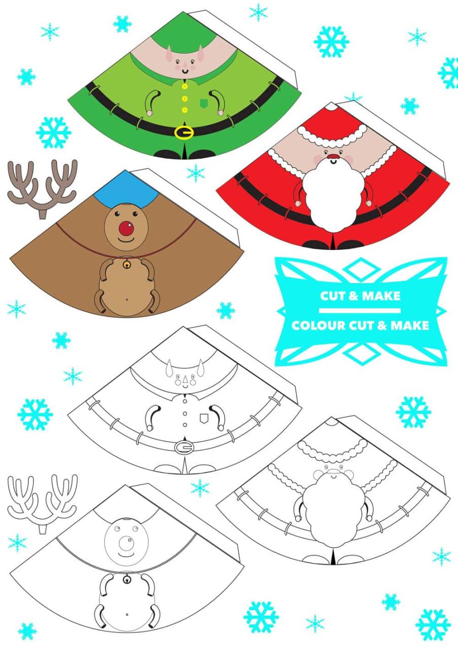 christmas decor print outs Cut Out Christmas Paper Crafts Printable