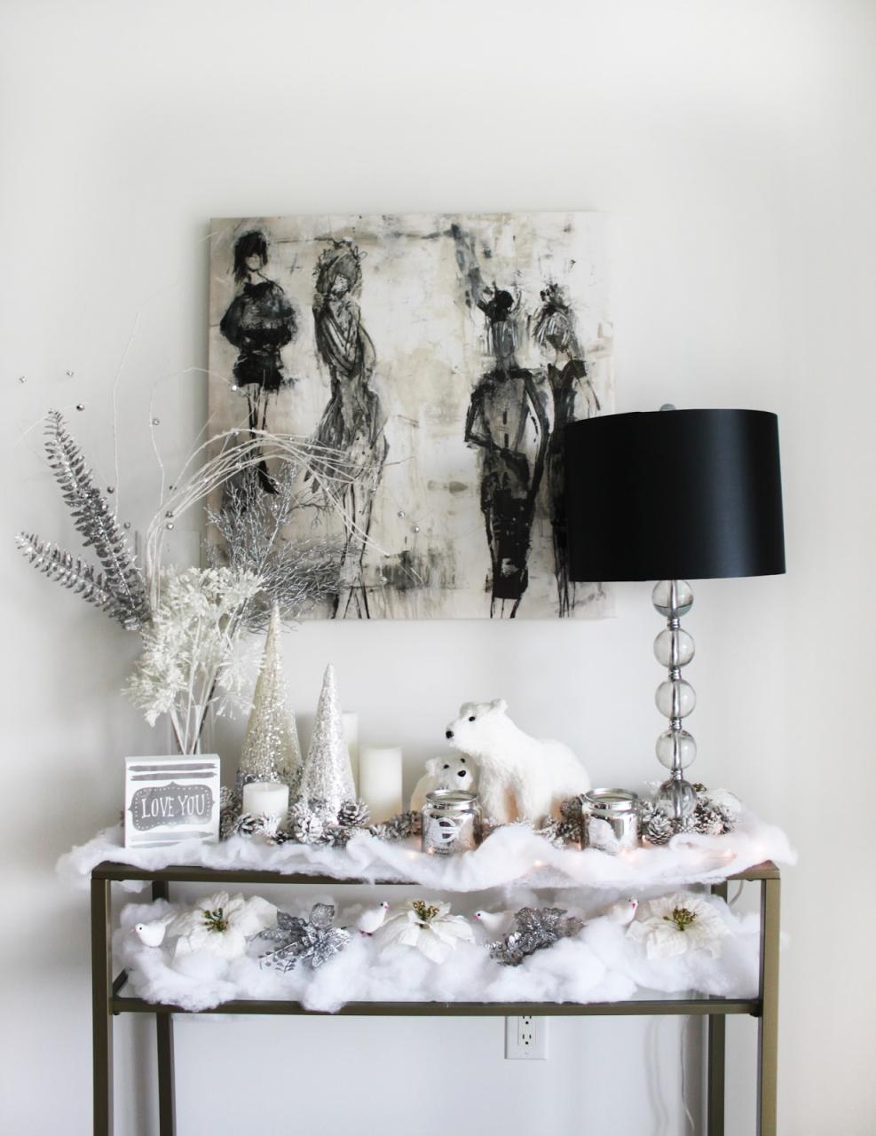 christmas decor console table Anyway, I’m getting off track here.Let’s talk about Christmas decorating!!