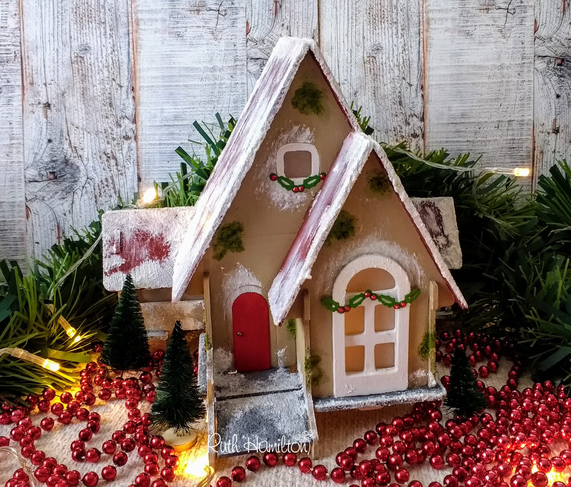 wooden houses christmas decor A Passion For Cards Making up and decorating a wooden Christmas house