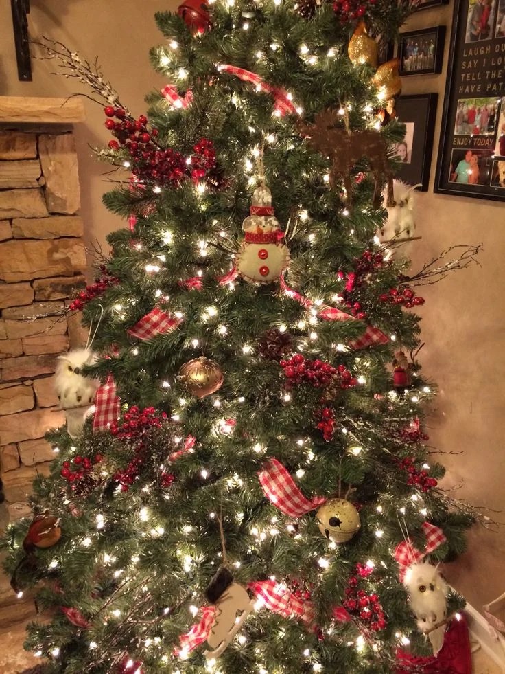 country christmas tree decor 35 Country Christmas Tree Decorations Ideas Decoration Love