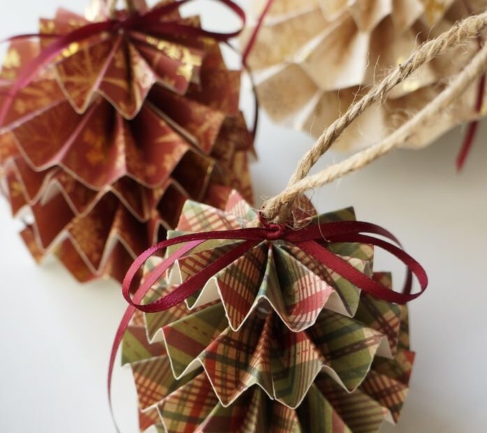 christmas decorations you can make with paper DIY Paper Christmas Ornaments DIY Inspired