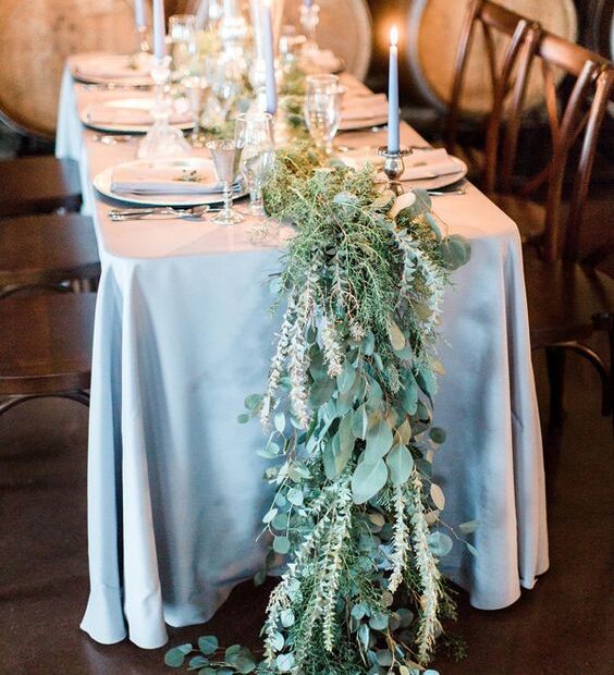 dusty blue christmas decor ️ Top 20 Dusty Blue Wedding Table Decor Ideas Hi Miss Puff