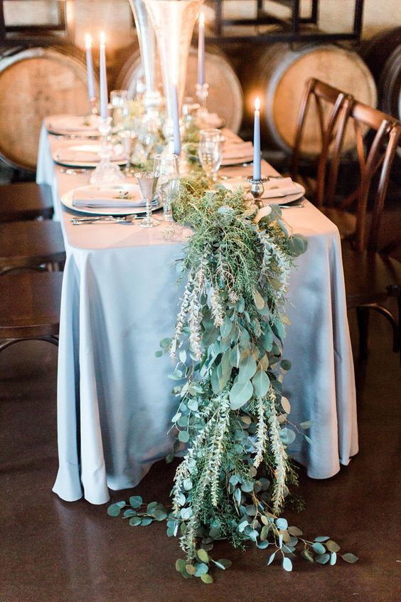 dusty blue christmas decor ️ Top 20 Dusty Blue Wedding Table Decor Ideas Hi Miss Puff