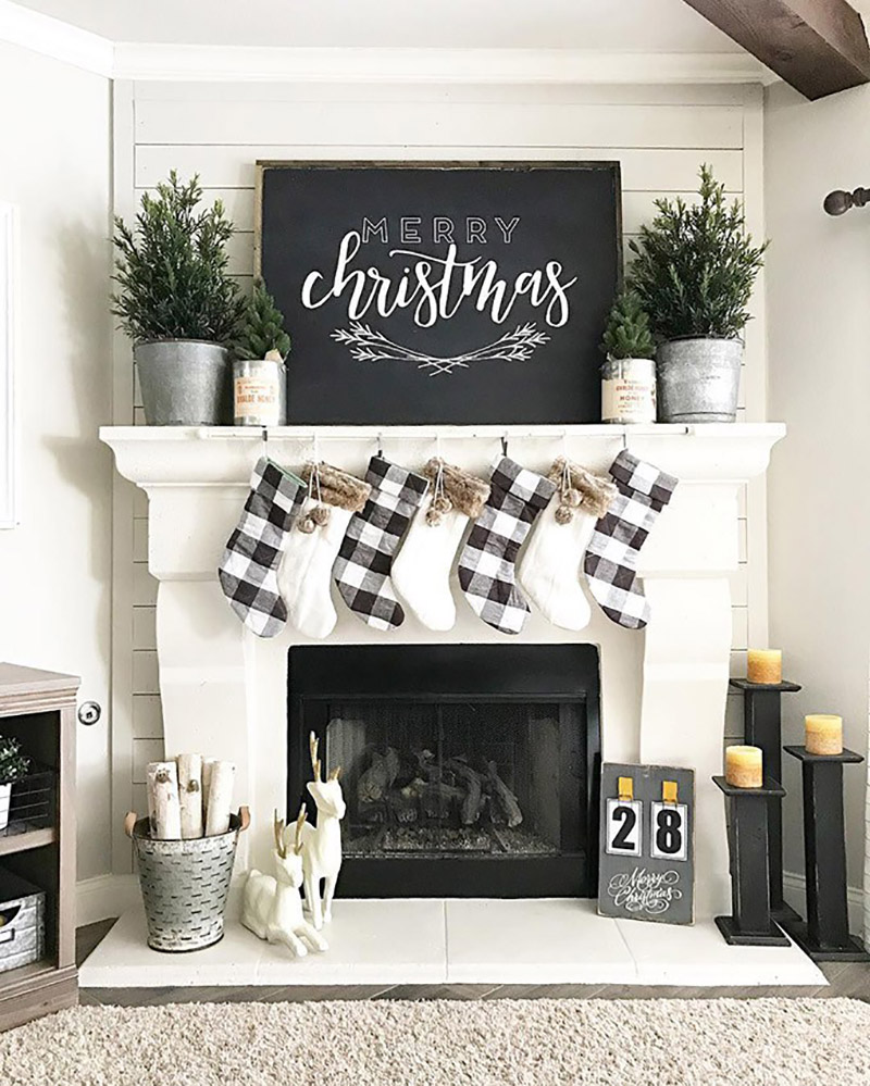 farmhouse christmas mantel decor ideas Best of Farmhouse Christmas Mantels The Cottage Market