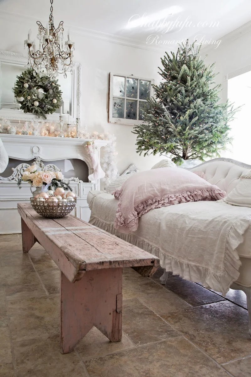 shabby chic christmas decor 40 Fantastic Shabby Chic Christmas Decoration Ideas Decoration Love