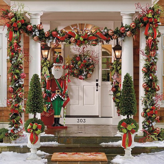 christmas decorating entryway ideas 50 Fresh Festive Christmas Entryway Decorating Ideas