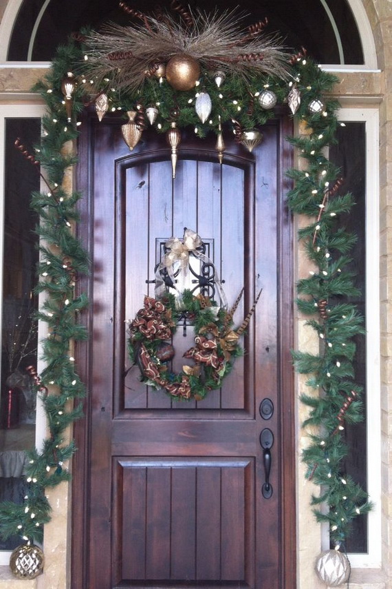 christmas entry way decor 50 Fresh Festive Christmas Entryway Decorating Ideas family holiday