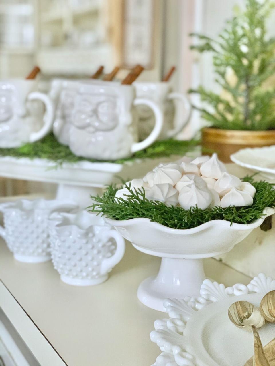 white and green christmas decor Green and White Christmas Decor Ideas Celebrated Nest