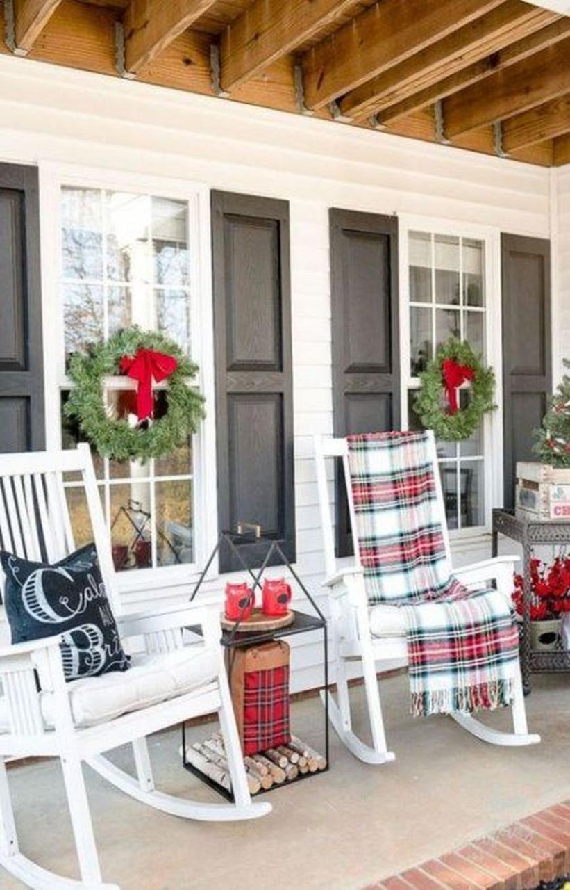 winter porch decor after christmas 42 Winter Porch Decor Ideas PIMPHOMEE