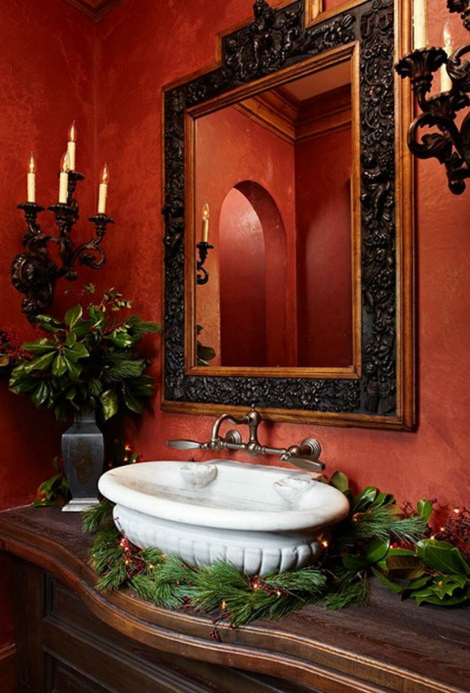 half bathroom christmas decor How To Decorate Your Luxurious Bathroom For Christmas