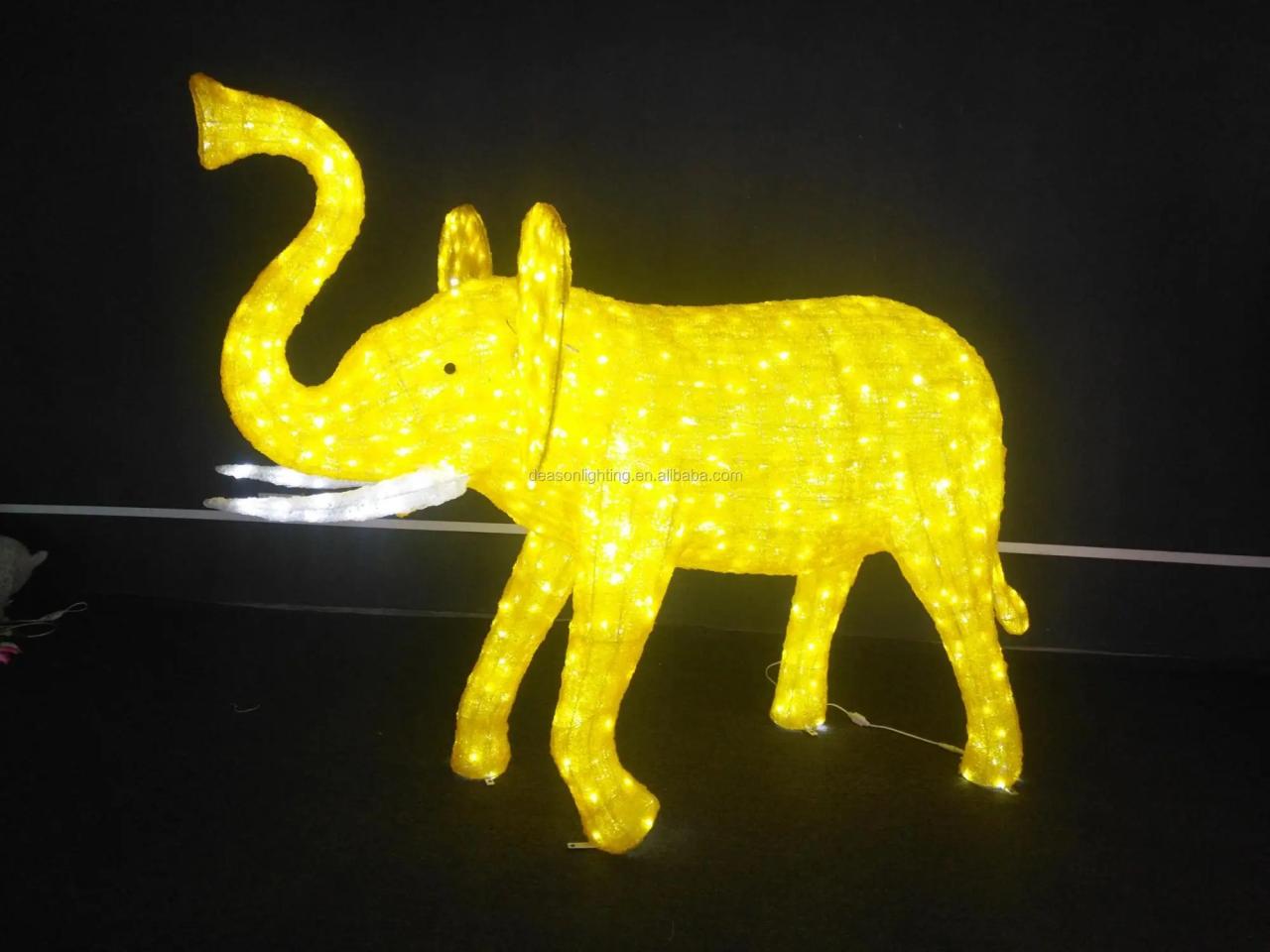 elephant christmas outdoor decorations Lighted Elephant Outdoor Christmas Decorations Buy Led Elephant