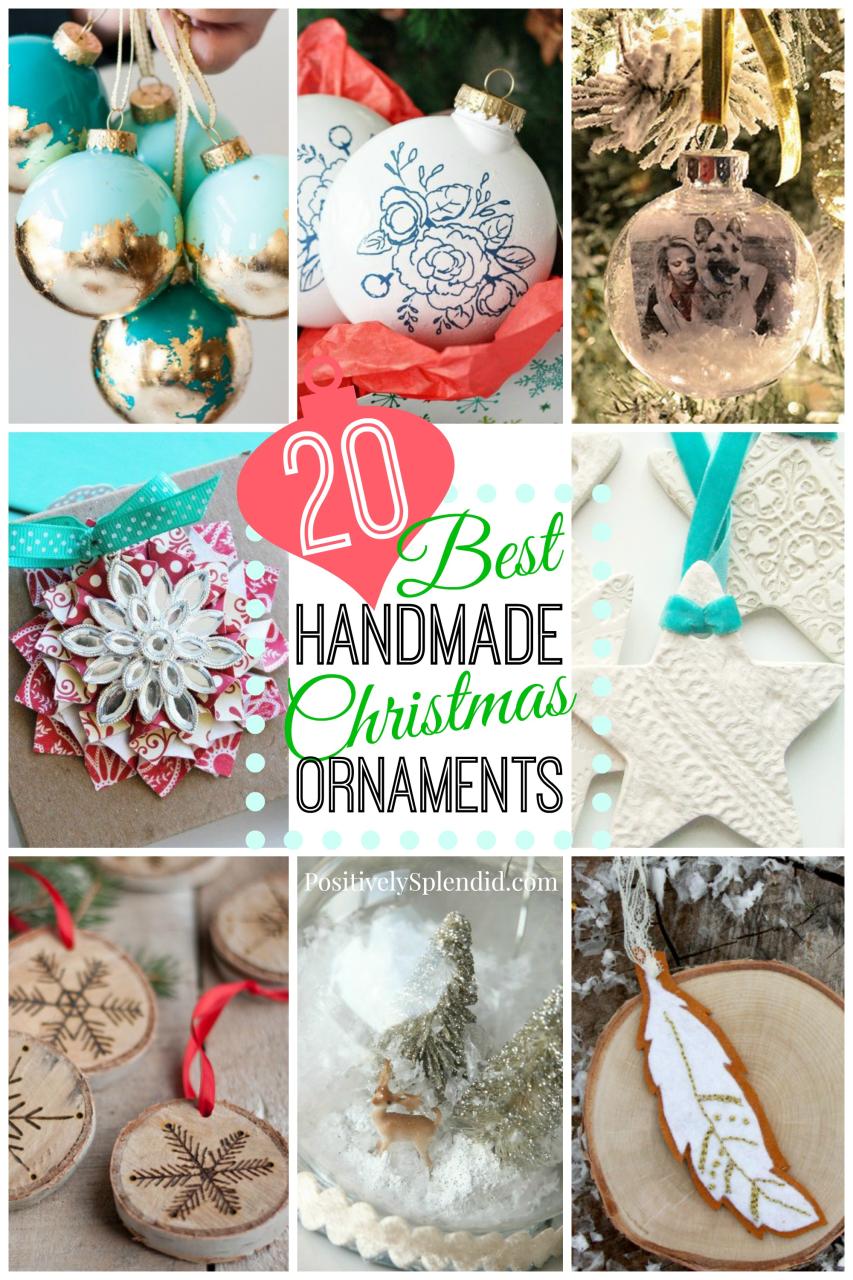 christmas ornament ideas diy 20 DIY Christmas Ornaments to Make + Ultimate Christmas RoundUp