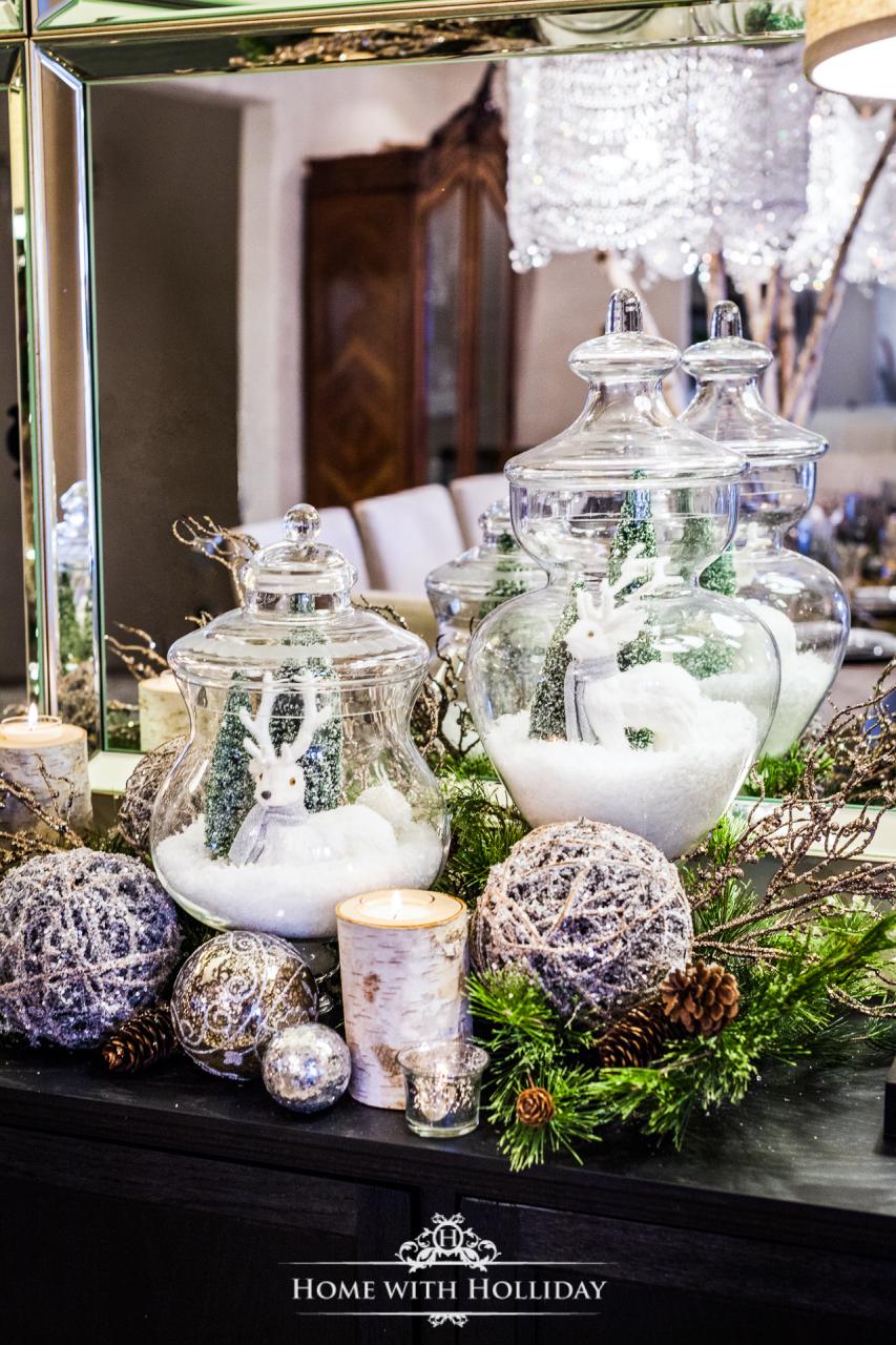 christmas decorating ideas with apothecary jars Using Apothecary Jars for Christmas Decorating Home with Holliday