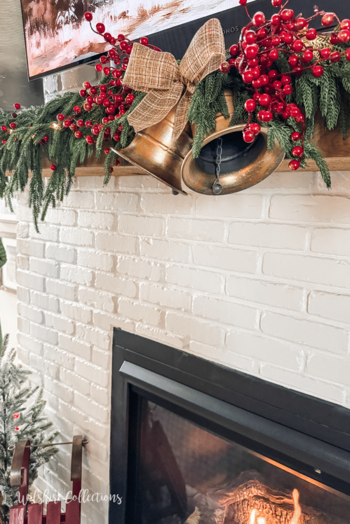 christmas mantel decor with tv How to decorate a mantel with a TV for Christmas! Wilshire Collections