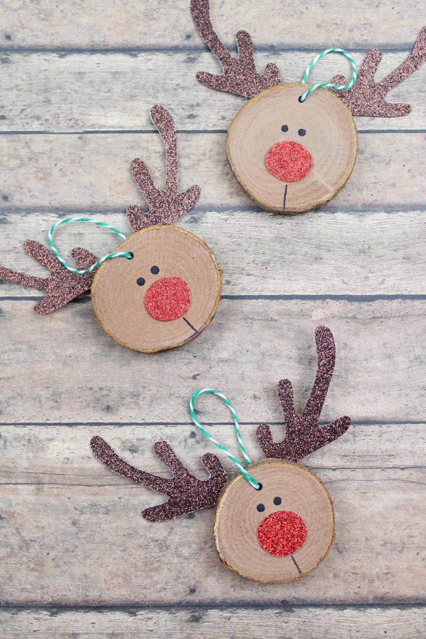 christmas decoration ideas kids Rudolf Christmas Craft DIY Craft for Kids · The Inspiration Edit