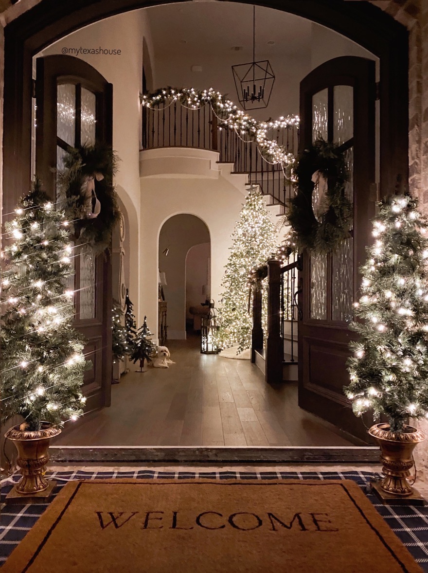 christmas decorating entryway ideas New Entryway Christmas Decor My Texas House