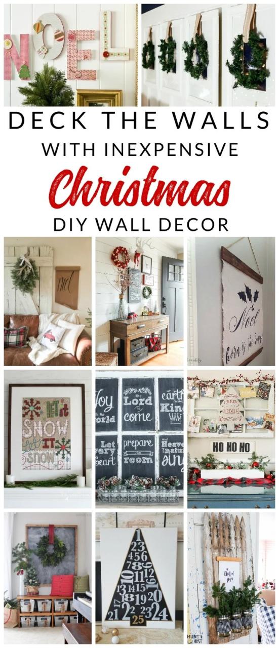 diy wall christmas decor Deck the Walls 14 Inspiring DIY Christmas Wall Decor Ideas The