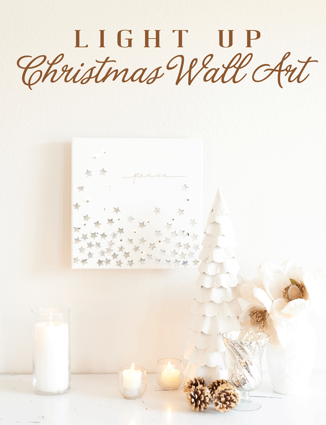 light up christmas wall decor How to Make Lightup Christmas Wall Art Frog Prince Paperie