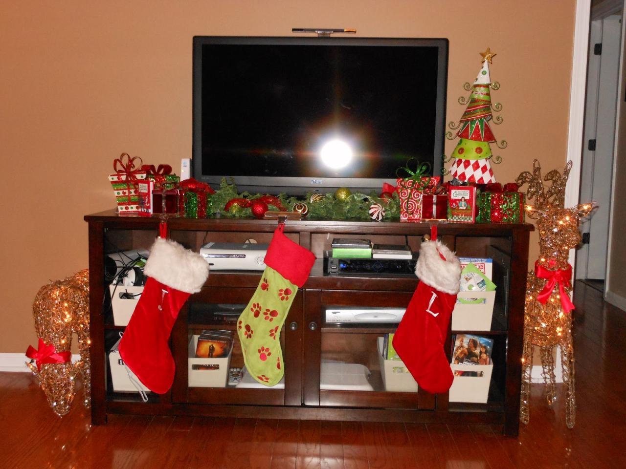 christmas decor around tv Missing the first house my husband and I had Christmas in and that we