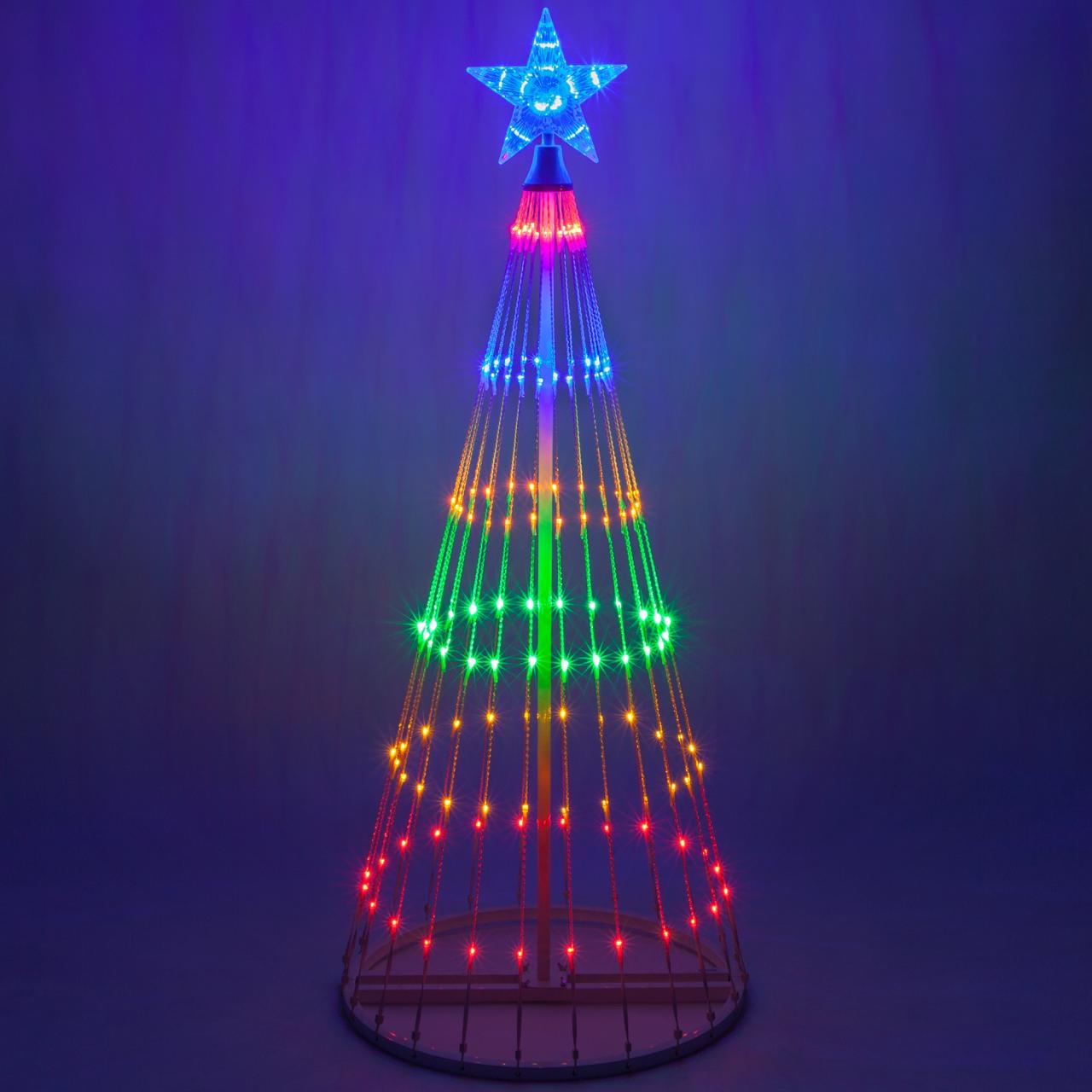 light up christmas tree decor Multicolor LED Animated Lightshow Outdoor Christmas Tree