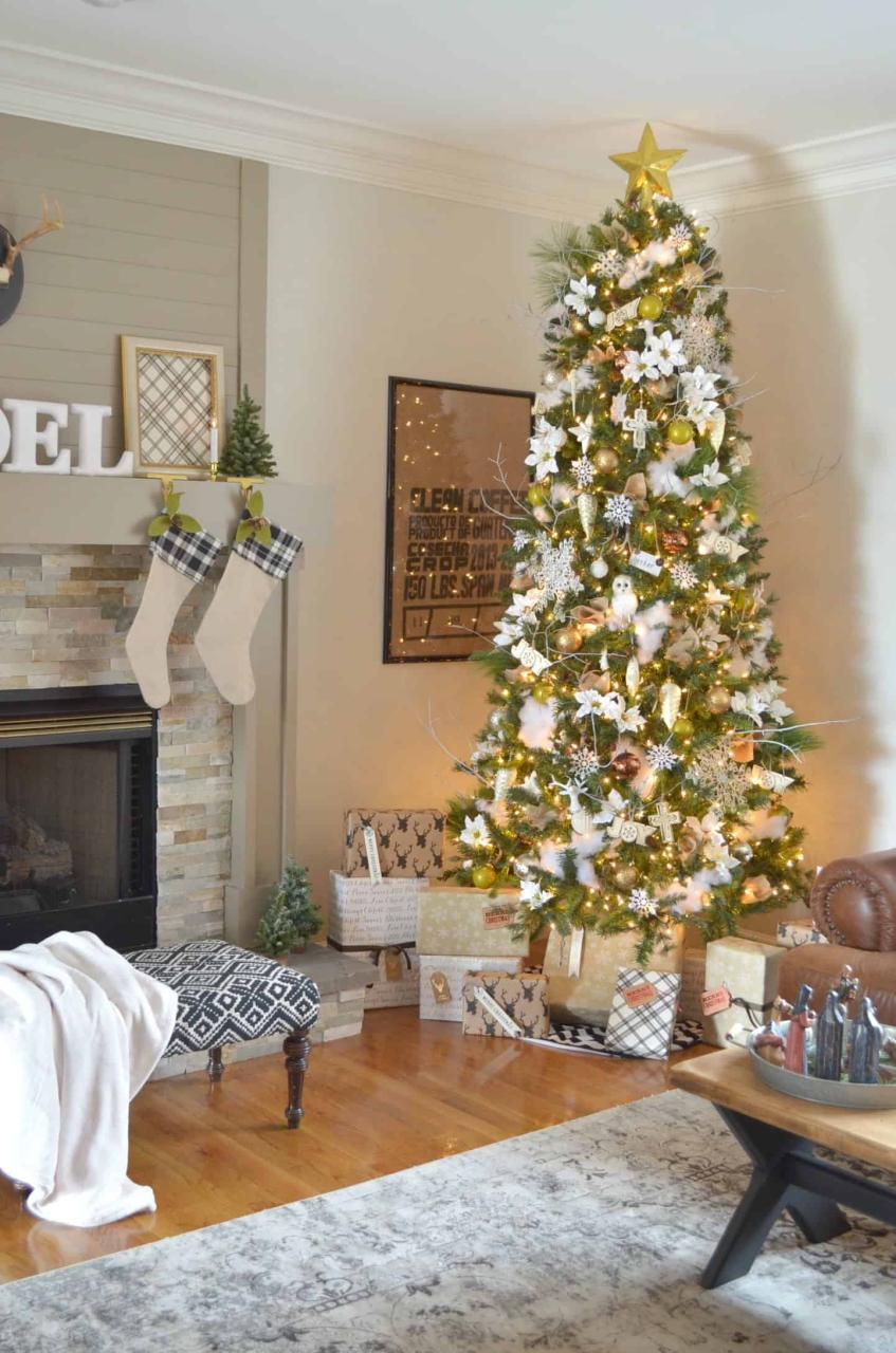 neutral color christmas decor Neutral Christmas Decor At Home with The Barkers