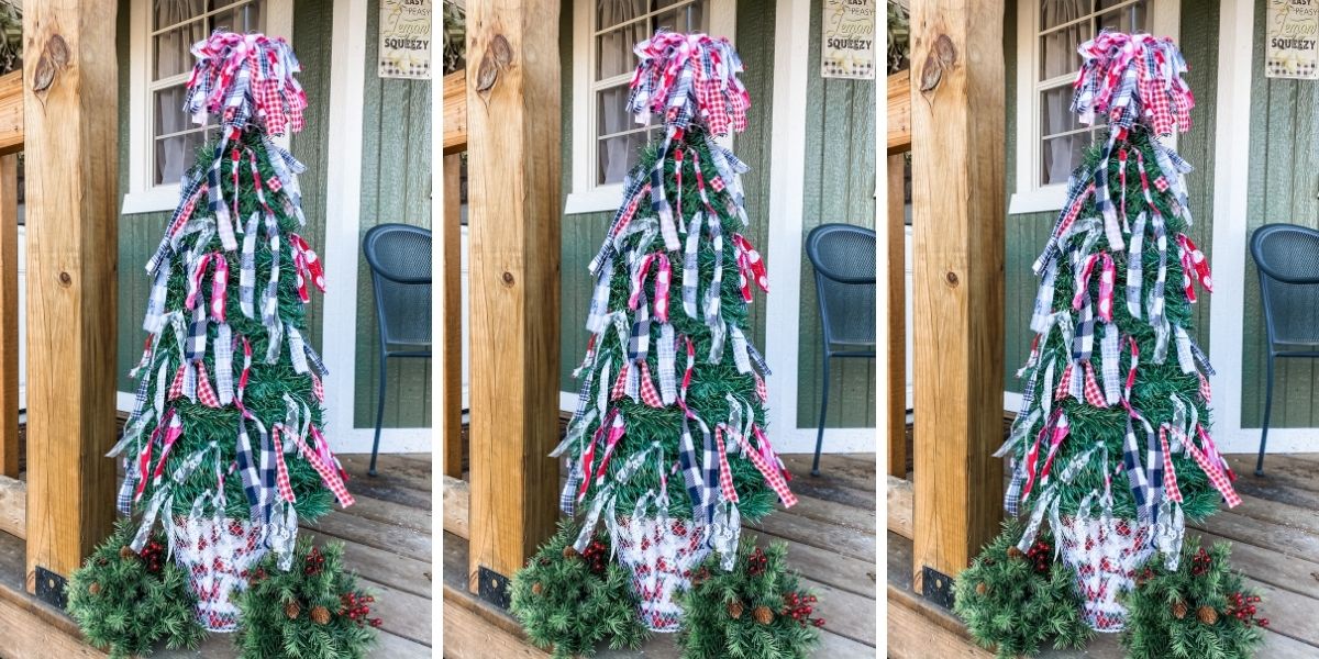 tomato cage christmas decor Easily Make DIY Tomato Cage Christmas Trees on a budget