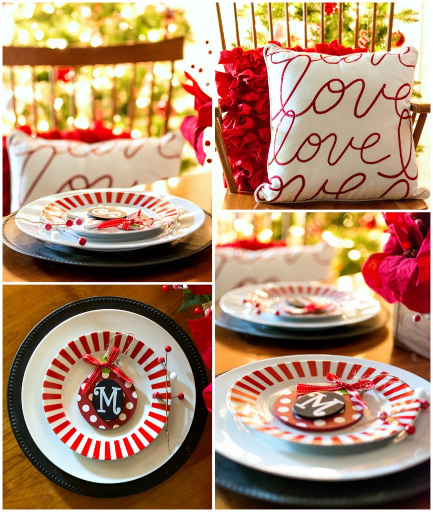 red and white christmas table decor Red & White Christmas in the Dining Room It All Started With Paint