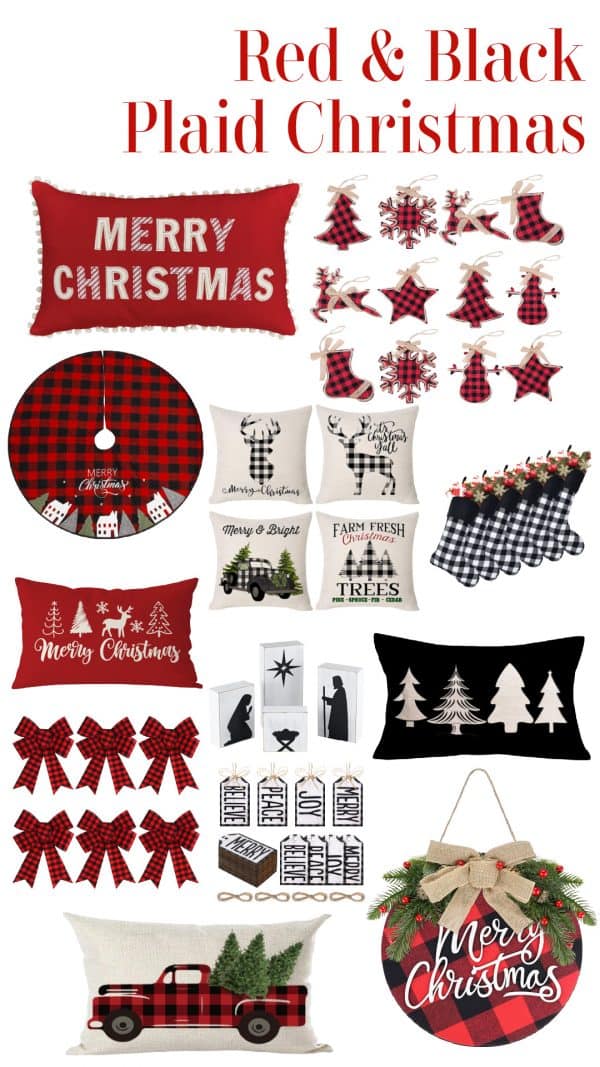 christmas decor red and black plaid How To Choose a Christmas Theme For Your Home Thistlewood Farm