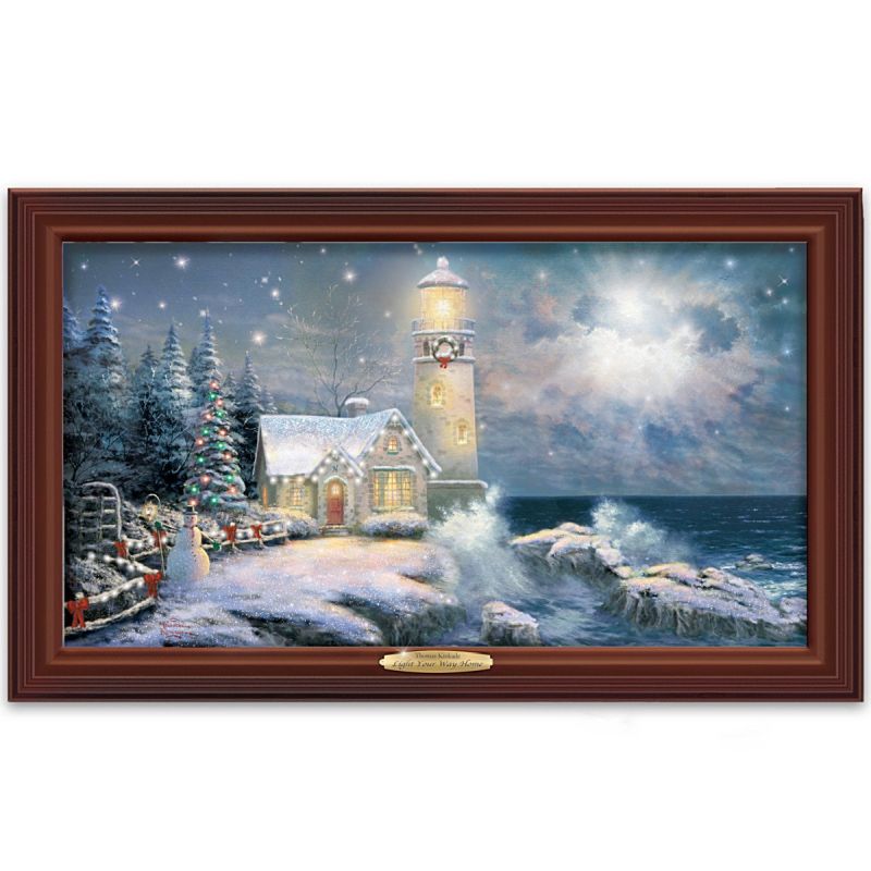 thomas kinkade christmas decor Thomas Kinkade Light Your Way Home Wall Decor Christmas