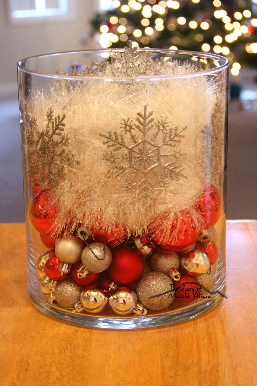 christmas vase decor ideas The Diary of Nicole Alicia Christmas vases decorated in 5 ways