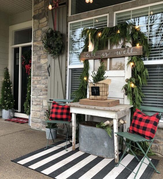 country farmhouse christmas decor 70 Cool Christmas Porch Décor Ideas DigsDigs