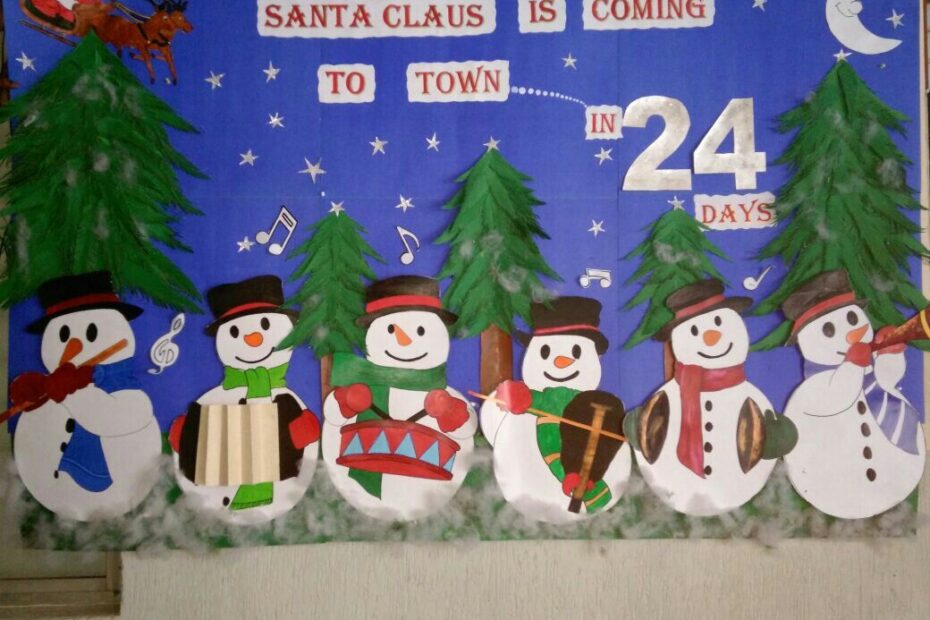 christmas decoration ideas for notice board Notice board decoration for Christmas, Christmas board decoration