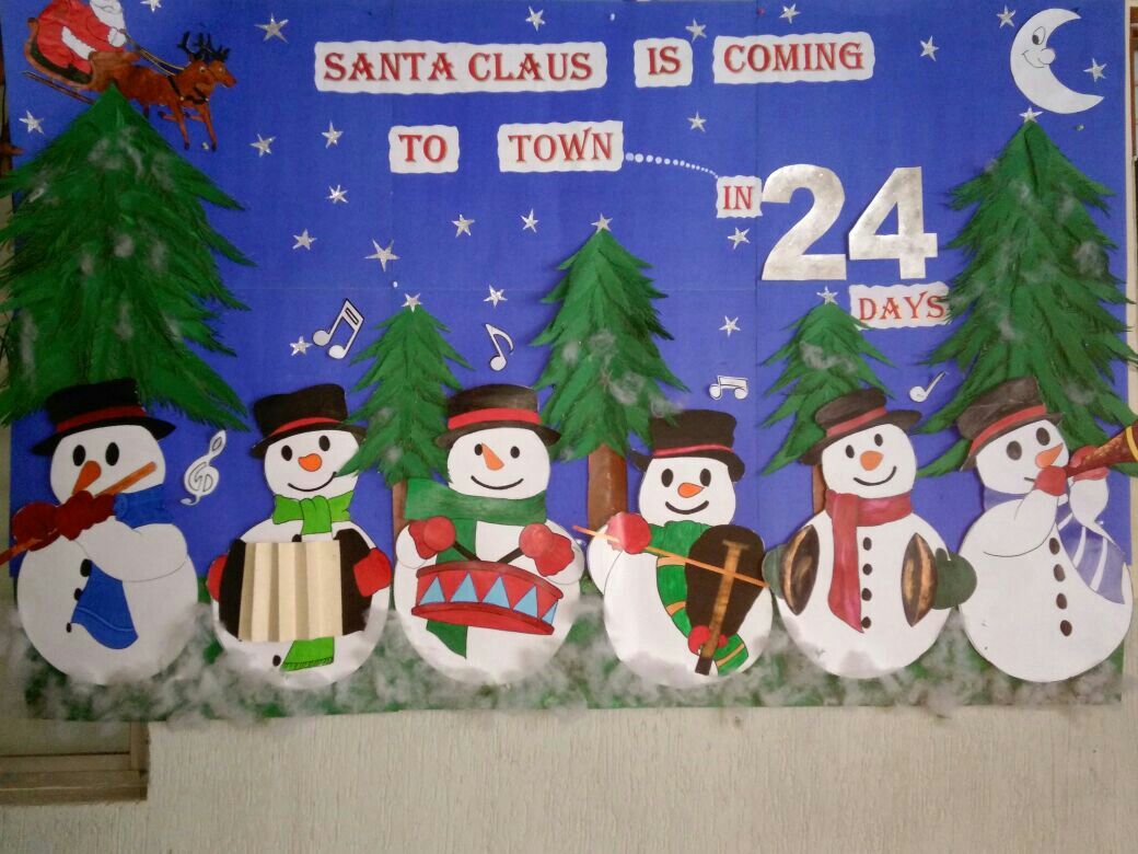 christmas decoration ideas for notice board Notice board decoration for Christmas, Christmas board decoration