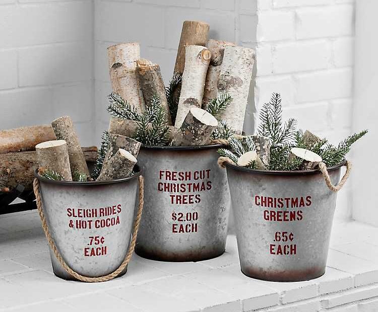 galvanized bucket christmas decor Pin on Christmas decorations