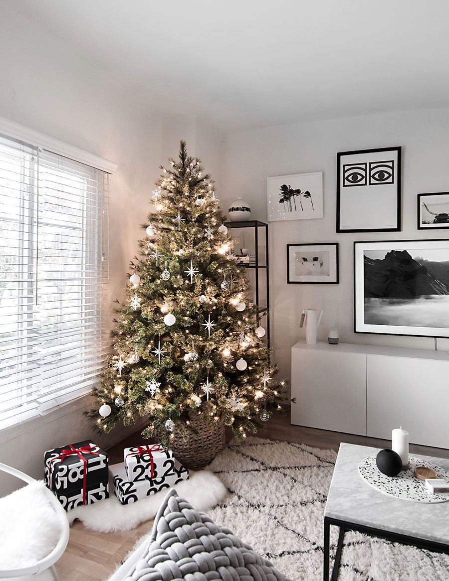 minimalist modern christmas decor Modern Minimal Christmas Tree Homey Oh My Modern christmas tree