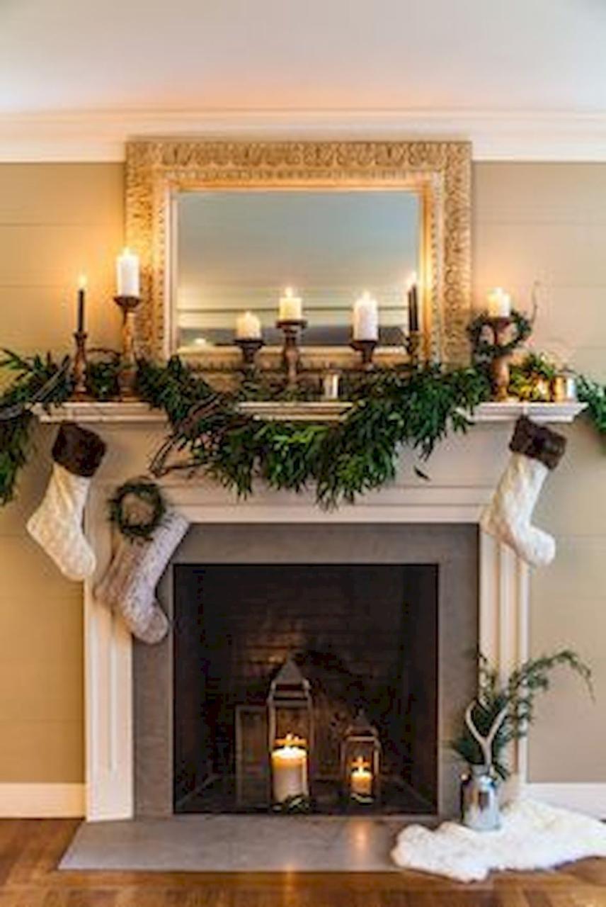 christmas decoration ideas for fireplace 10+ Ideas For Decorating Fireplace For Christmas ZYHOMY