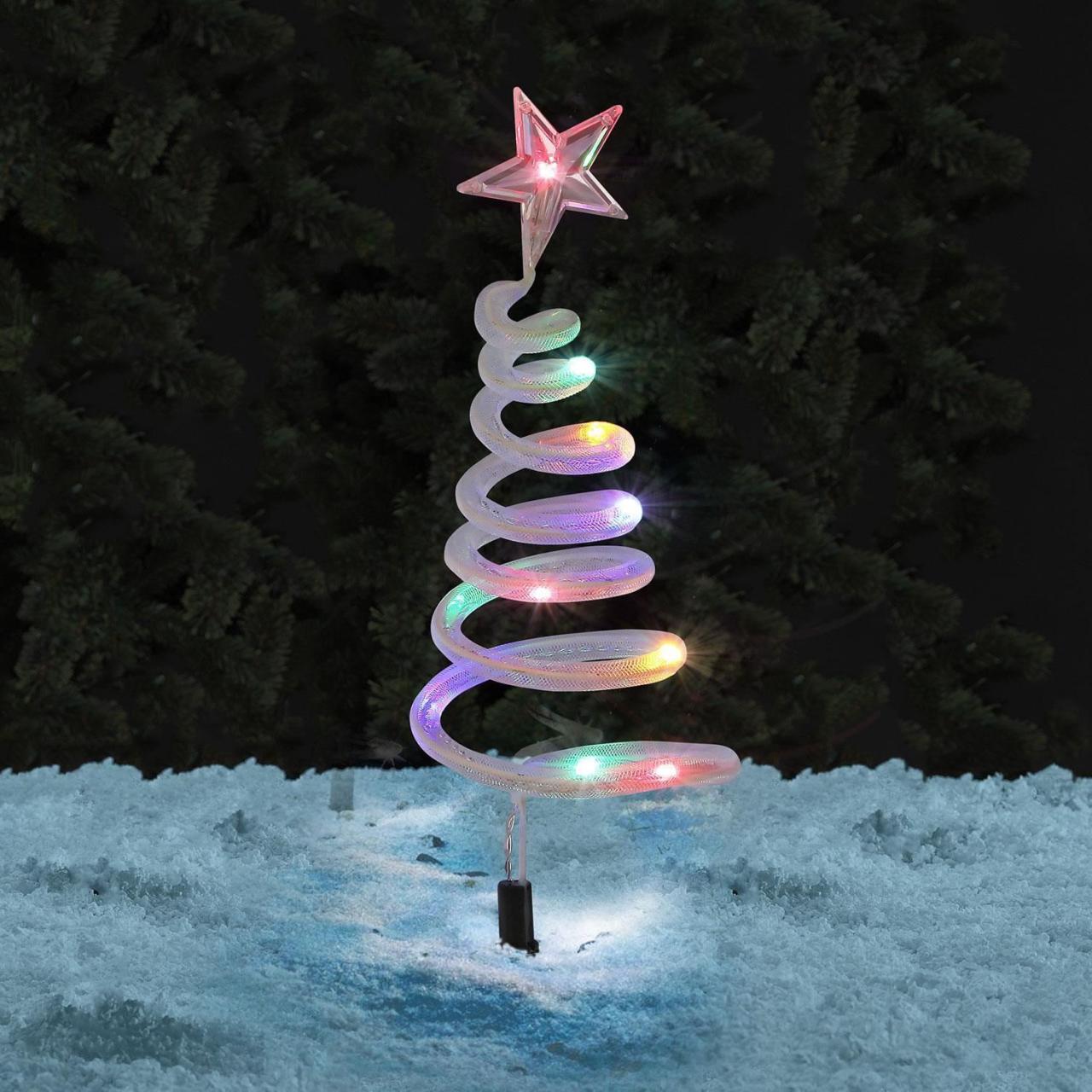 light up christmas tree decor Light Up Christmas Xmas Tree Pathway Stick Light Outdoor Garden Wjite