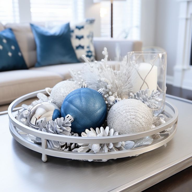 christmas decorations ideas blue and silver 25 Best Blue And Silver Christmas Decor Ideas Blue christmas decor