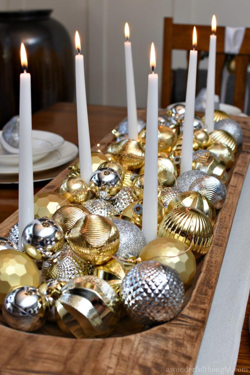 christmas decorating ideas silver and gold Silver and Gold Christmas Tablescape A Wonderful Thought Gold